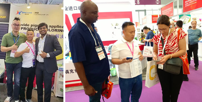 与国外客户留影交换联系方式中