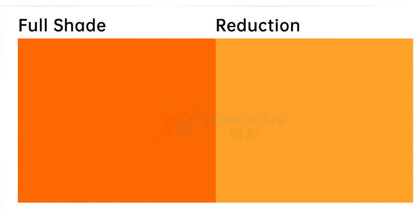双偶氮颜料橙13原色与冲淡色色卡展示