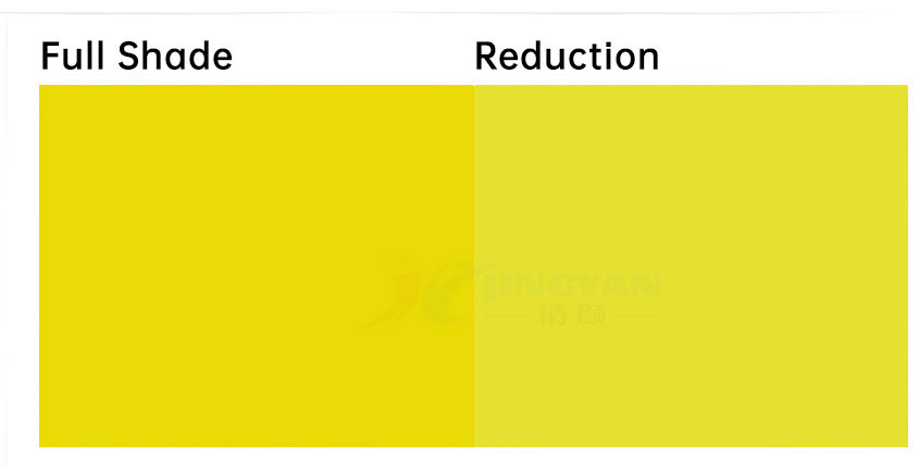 永固黄颜料黄14着色颜色示意图