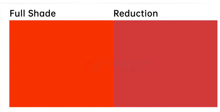 溶剂红179着色颜色色卡示意图